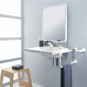 Lavabo motorisé PMR : salle de bain accessible & ergonomique
