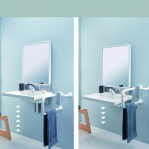 Lavabo motorisé PMR : salle de bain accessible & ergonomique